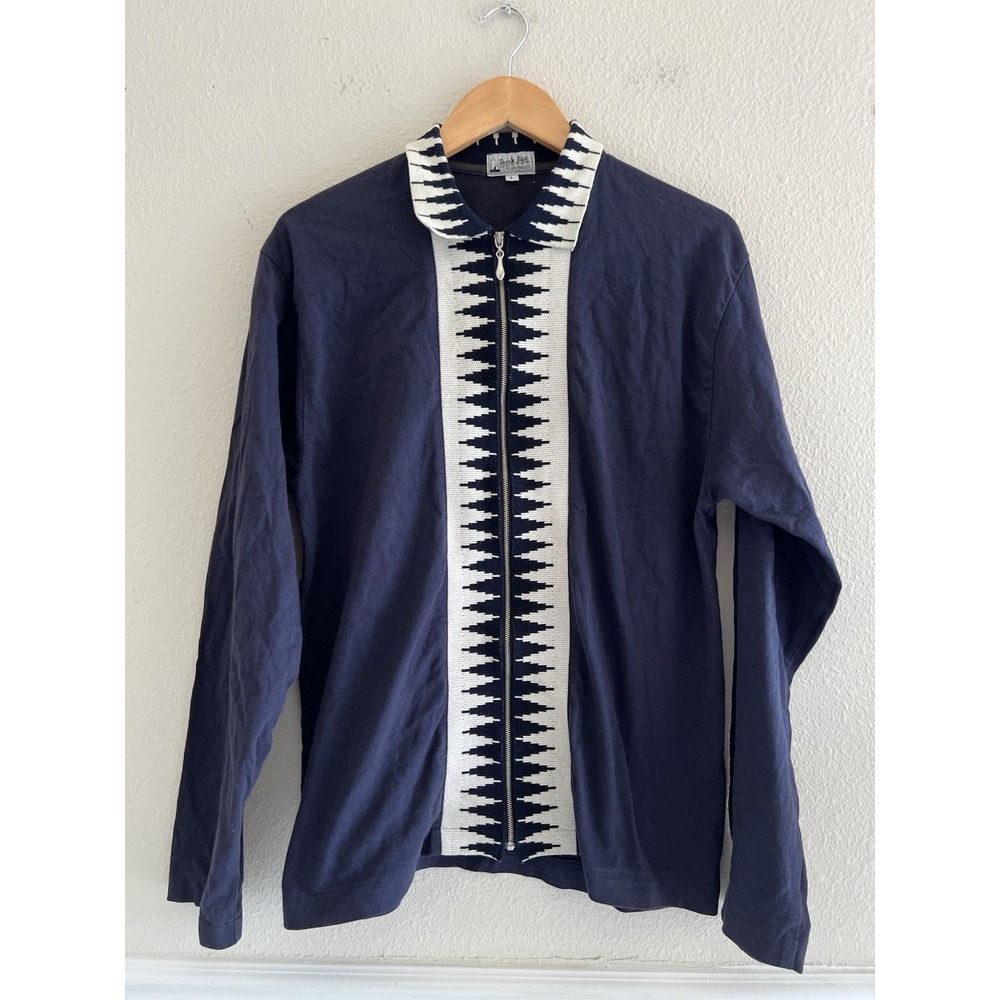 Vintage 90s Freshjive Los Angeles Full Zip Sweater Shirt Mens L (M) Aztec Knit